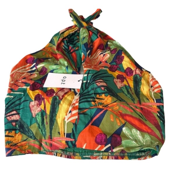 Tropical Print Halter OP - Picture 1 of 3